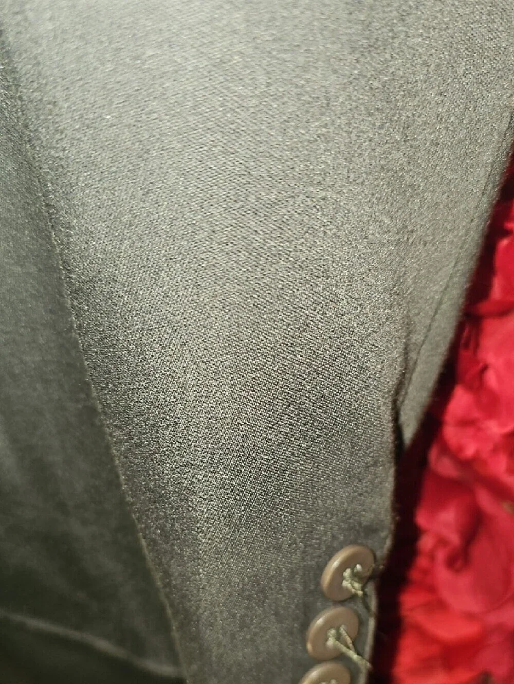 Azia Collection Double-Breasted Dk. Gray Men's Suit Blazer Size 40/42 No Sz Tag